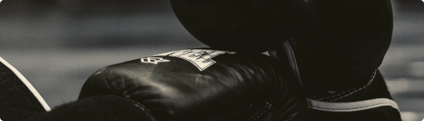 Boxing glove on the floor